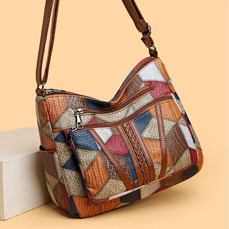 Mariellea - Genuine Leather Handbag Mosaic Style