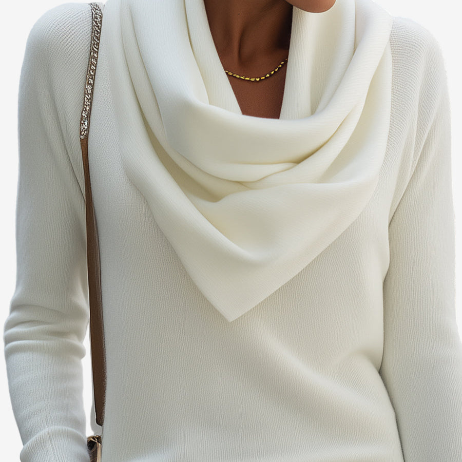Kaliravine - Elegant Draped Neck Jumper