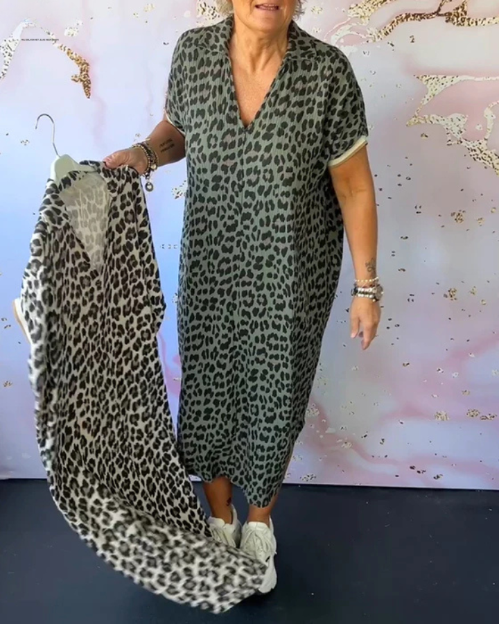 Jaylinn - Elegant Leopard Dress
