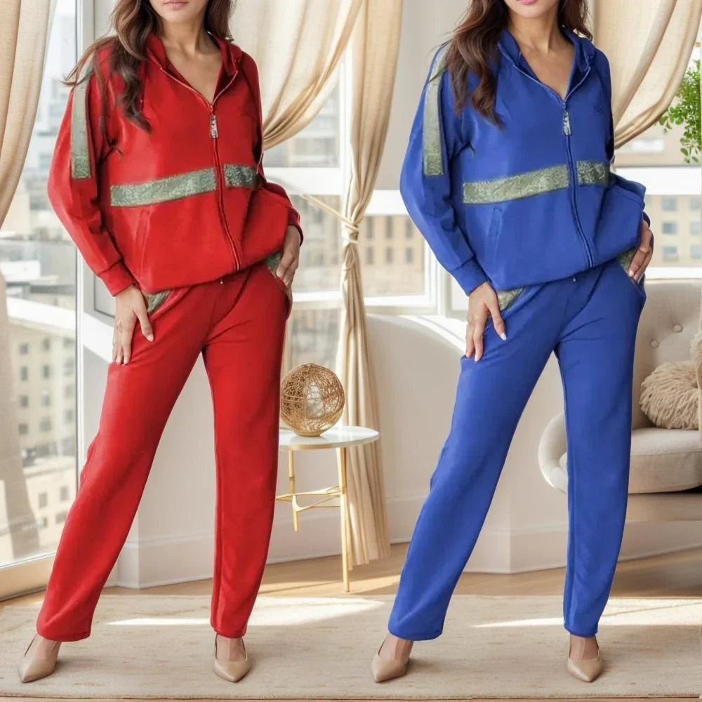 Delisara - Stefany Set in Super Soft Sweatshirt with Subtle Shine