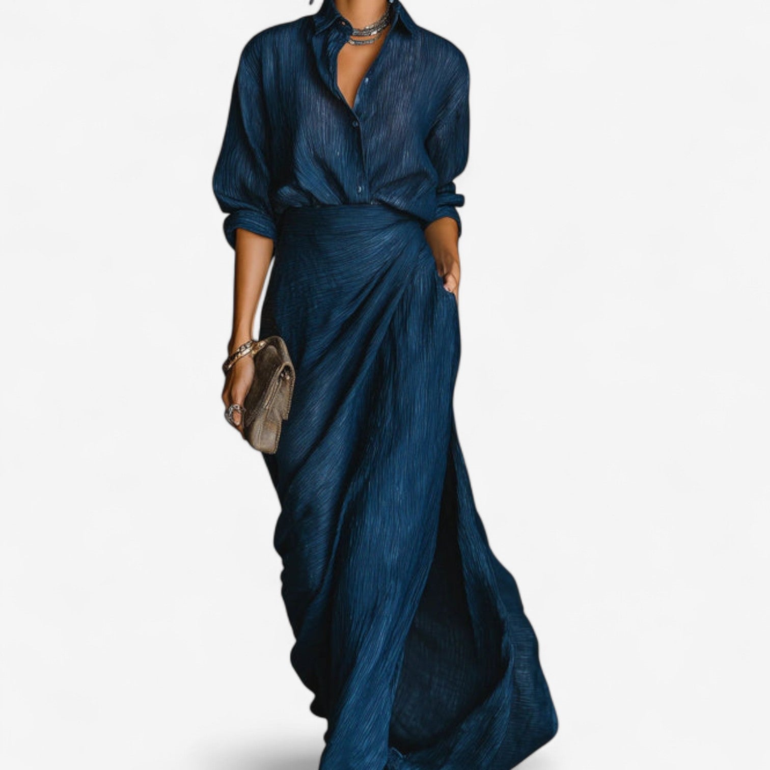 Tavianne - Elegant Maxi Ocean Dress for Women