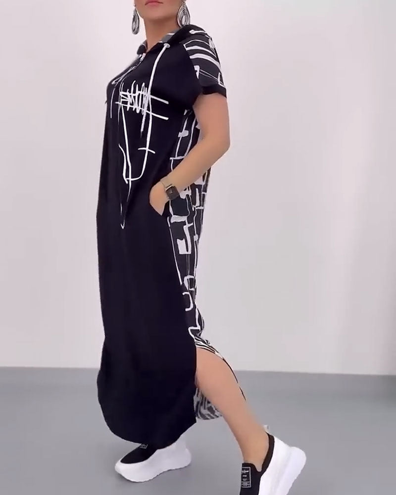 Ilana - Maxi Contrast Zipper Dress