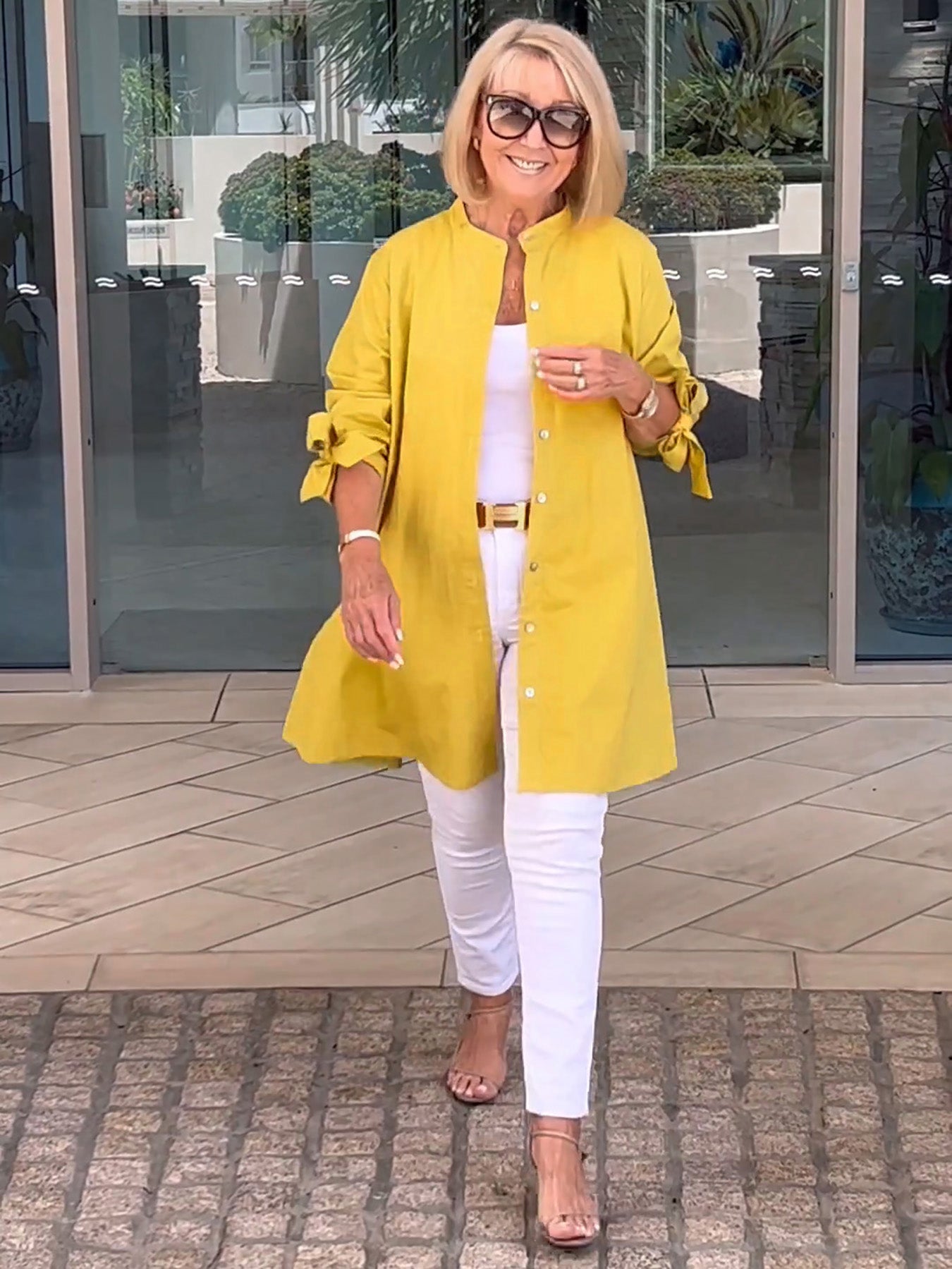Liora™ – Long button-up cotton shirt jacket