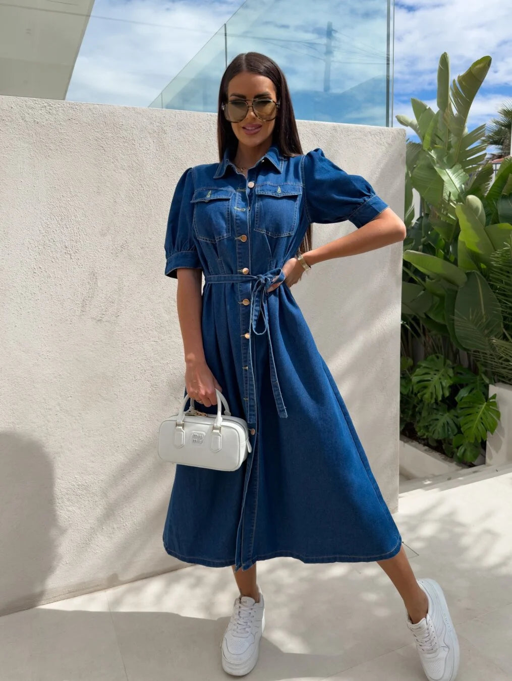 Daphne™ - Sunshine denim dress