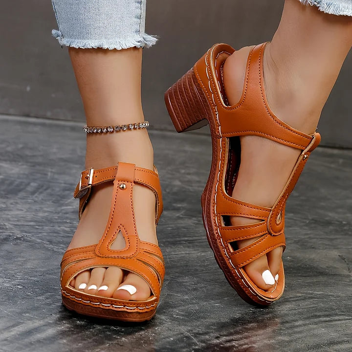 Eliette - Orthopedic Platform Sandals - Retro Elegance and Absolute Comfort