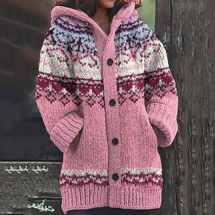 Angeline - Warm Knit Wool Coat