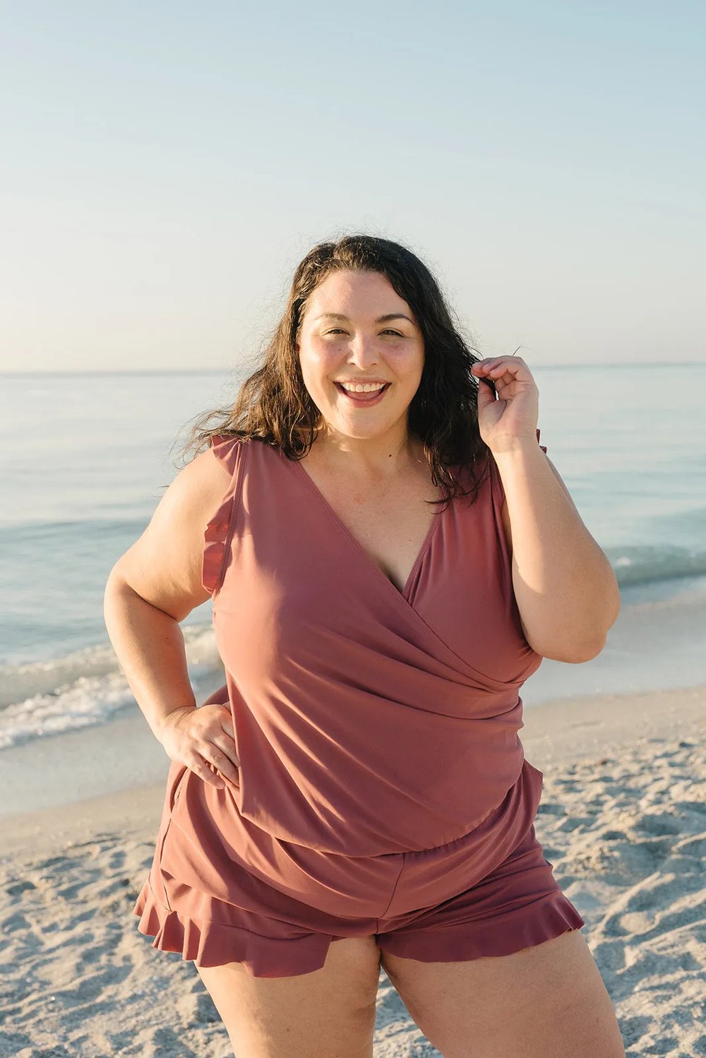 Melisande - Swimsuit with ruffles and integrated bra