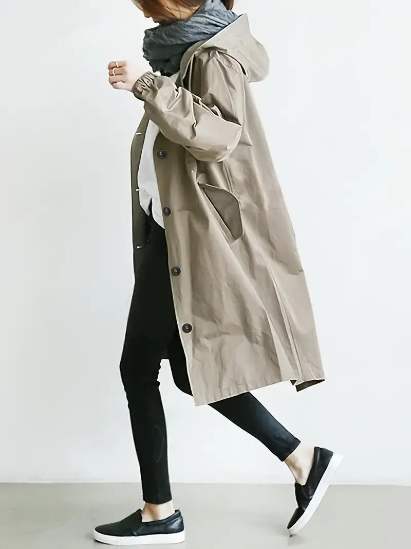 Lowenna - Stylish Waterproof Outdoor Rain Jacket with Hood for Women | Great for Outdoor Activities