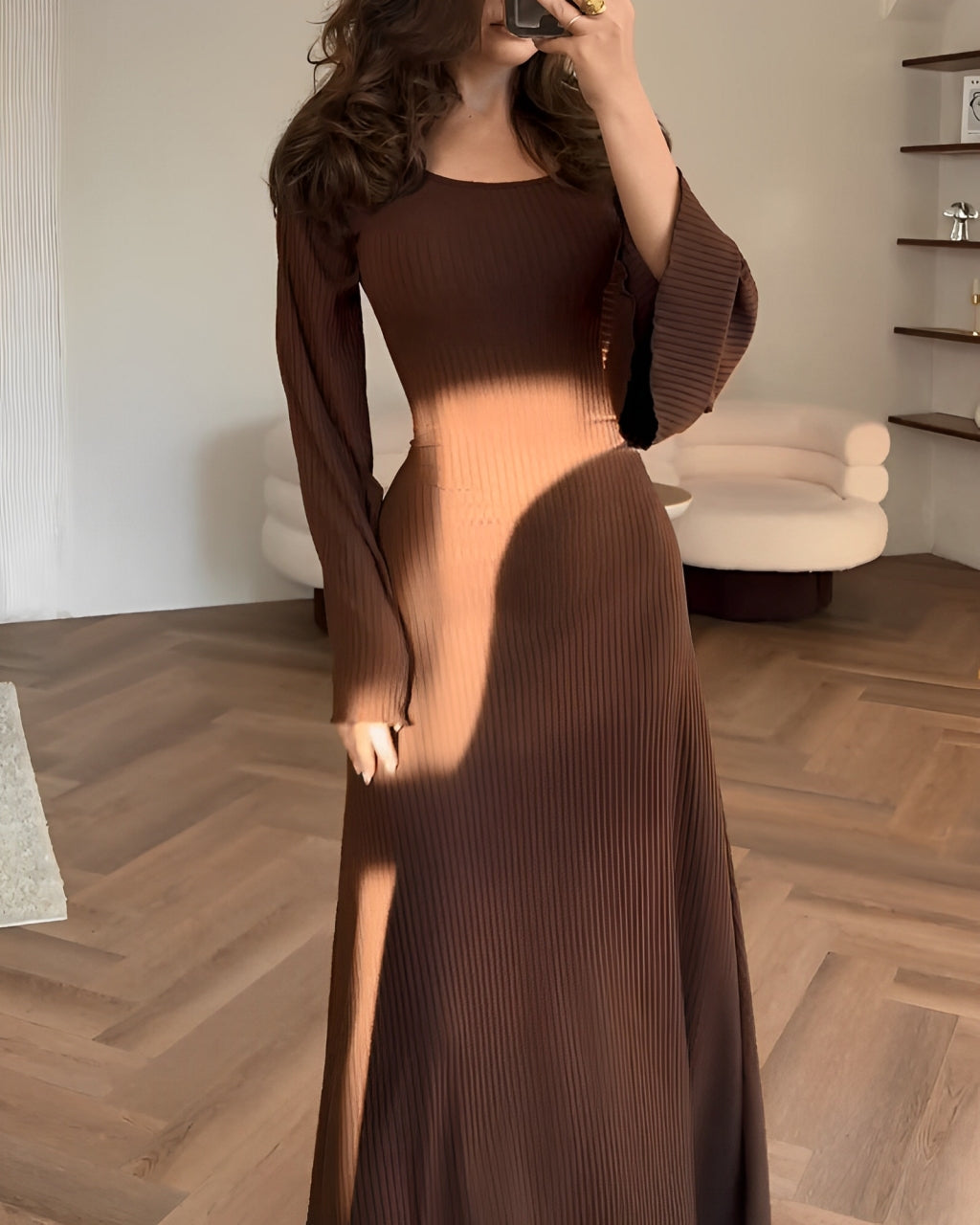 Sandrine - Elegant Mesh Maxi Dress