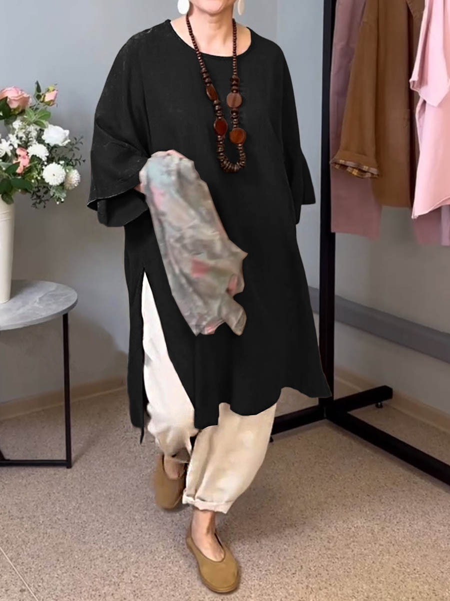 Isandra™ - Linen Long Casual Tunic