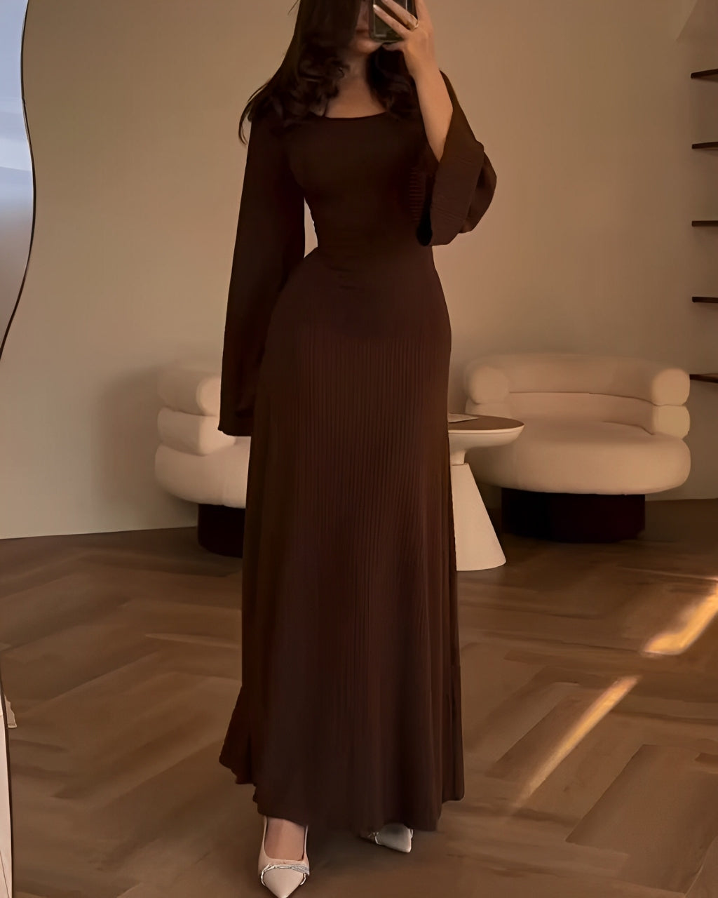 Sandrine - Elegant Mesh Maxi Dress