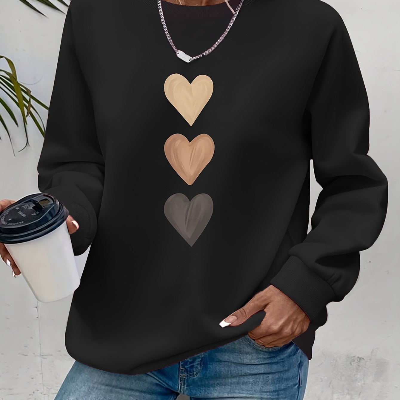 Belviera - Soft Sweater with Heart Pattern