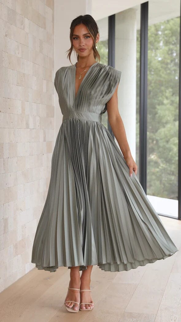Solenne™ - Elegant Midi Dress