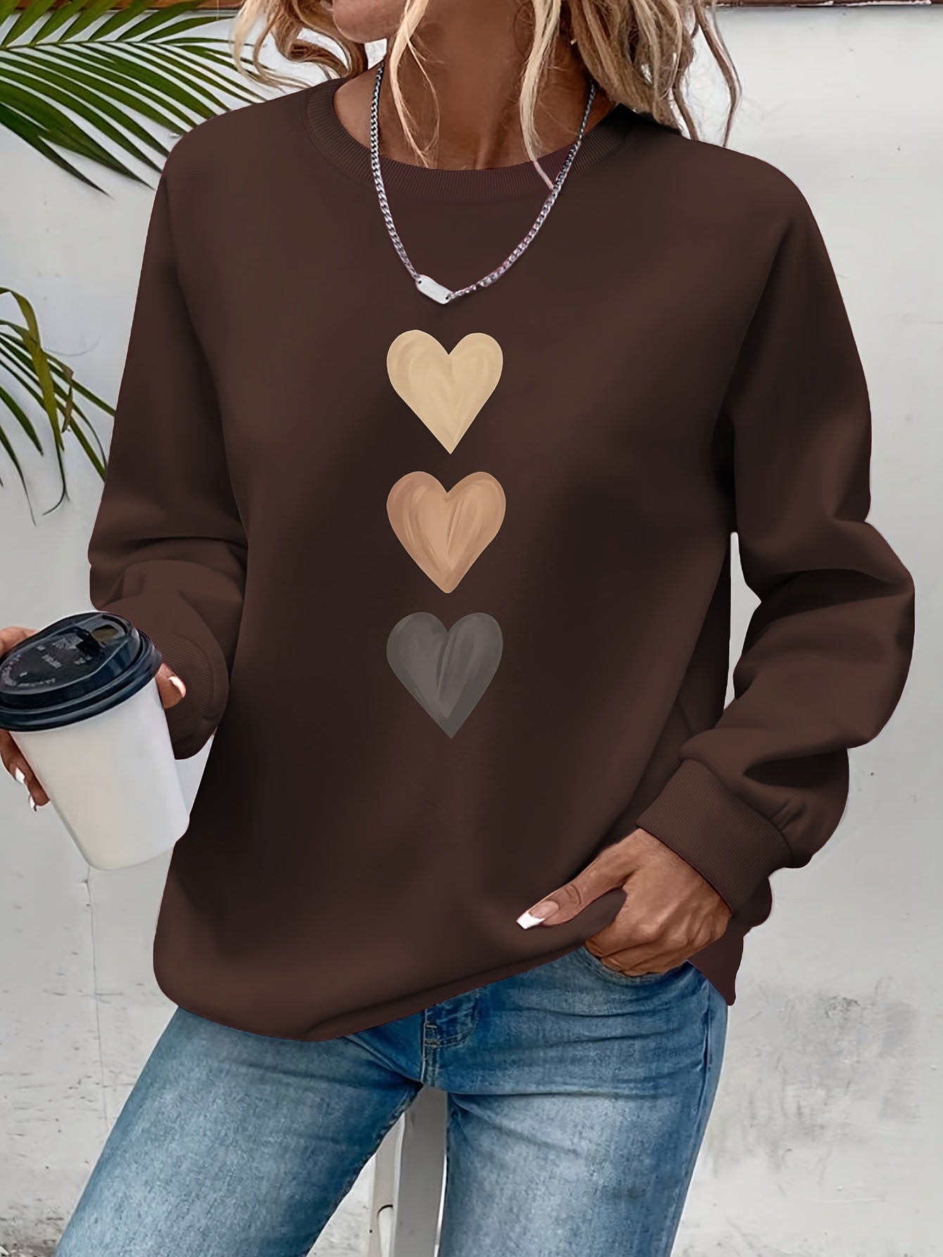Belviera - Soft Sweater with Heart Pattern