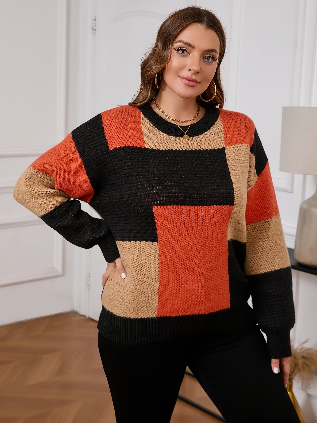 Nicolette - Bicolor Knit Sweater - Elegance and Comfort for Winter
