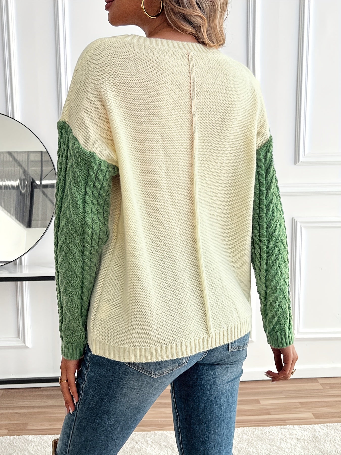 Maëlle - Two-tone Turtleneck Sweater
