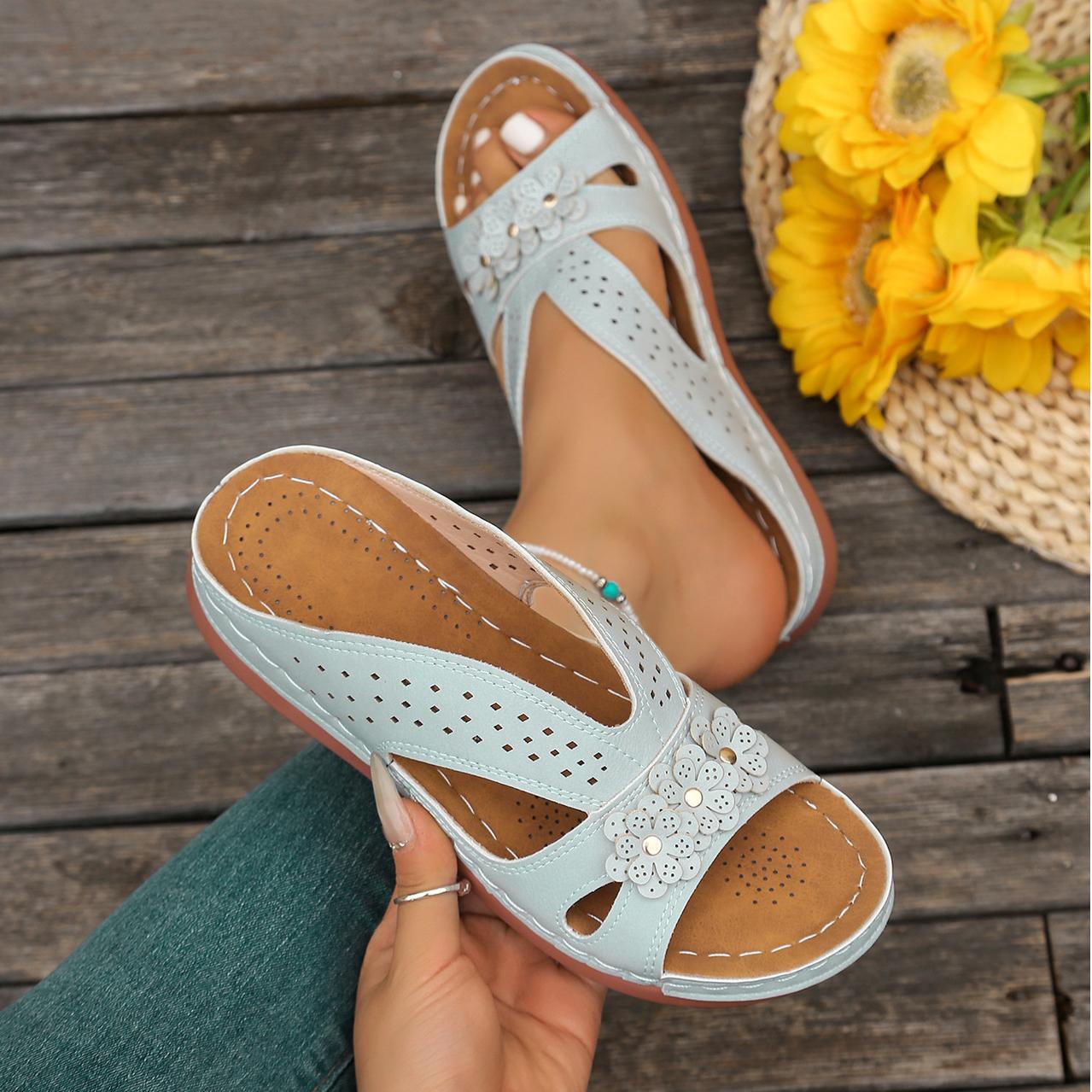 Norabel - Orthopaedic Comfort Wedge Sandals – Stability, Lightness and Natural Posture