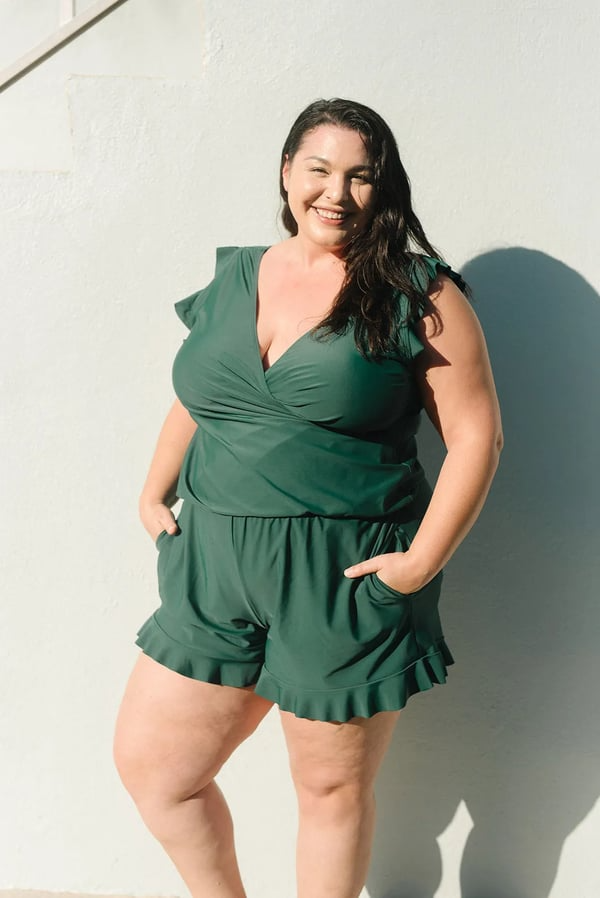 Melisande - Swimsuit with ruffles and integrated bra