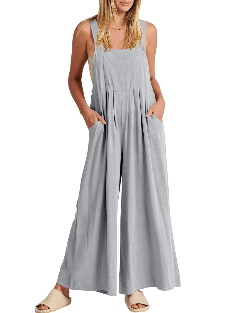 Giulena - Sleeveless Jumpsuit with Wide Legs