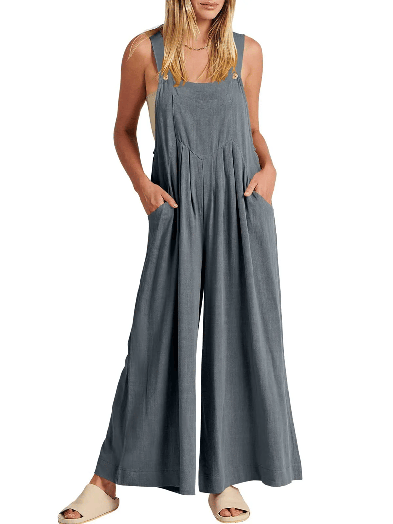 Giulena - Sleeveless Jumpsuit with Wide Legs
