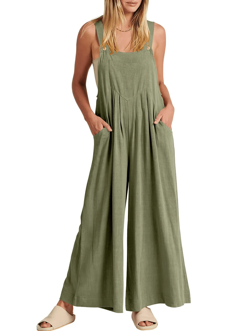 Giulena - Sleeveless Jumpsuit with Wide Legs