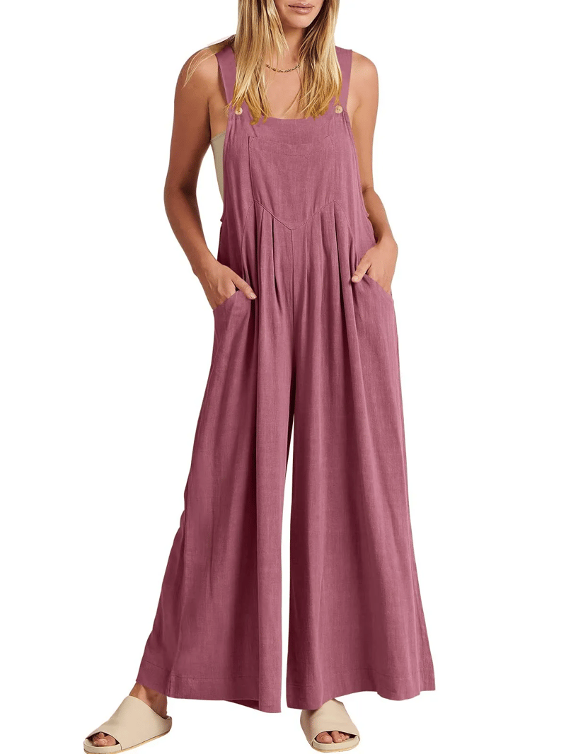 Giulena - Sleeveless Jumpsuit with Wide Legs