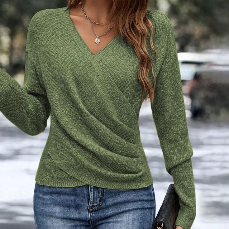 Pavianae - Elegant V-Neck Jumper for Women