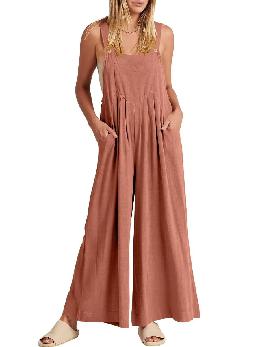 Giulena - Sleeveless Jumpsuit with Wide Legs