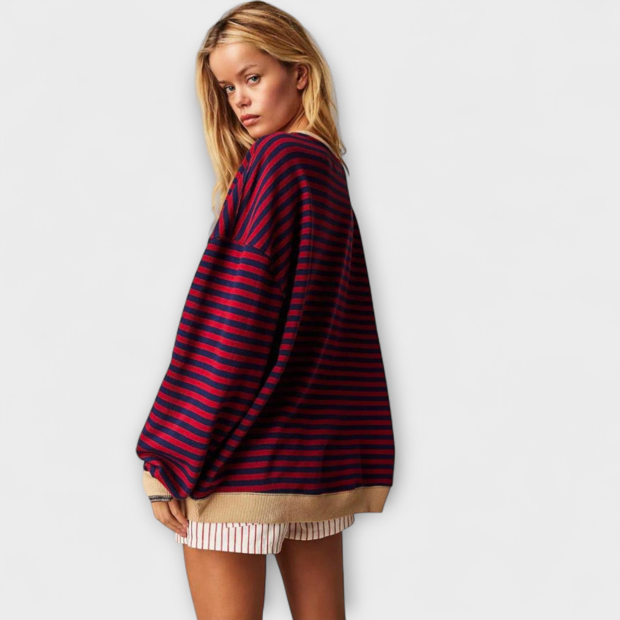 Janelisse™ - Striped Oversized Sweater
