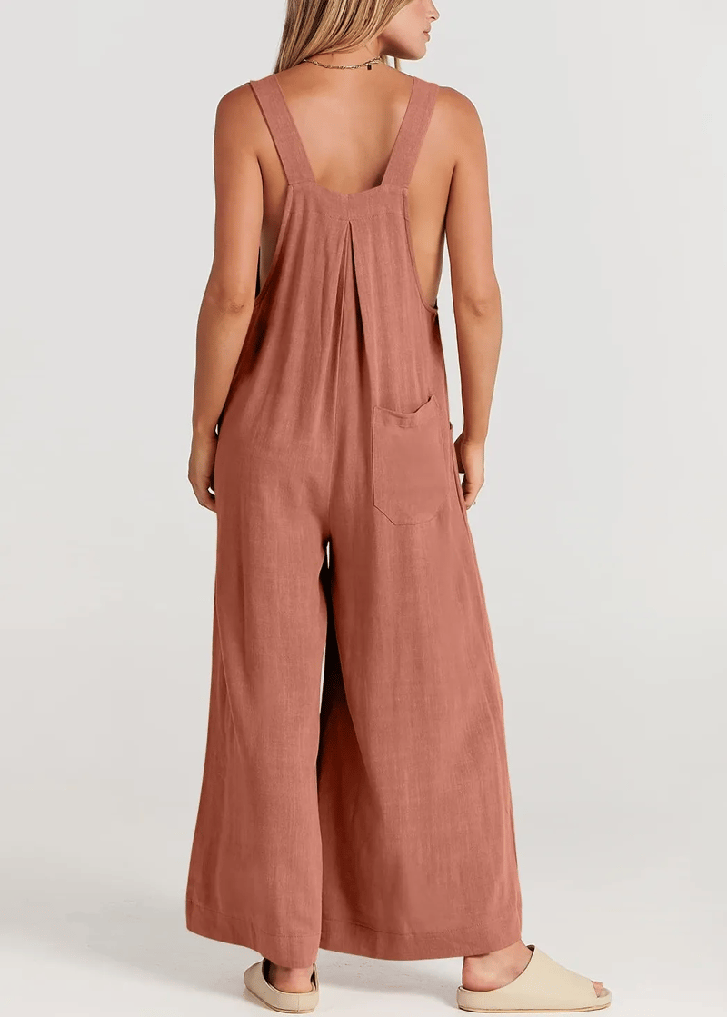Giulena - Sleeveless Jumpsuit with Wide Legs