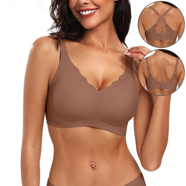 Fiorella -Seamless Scalloped Push-Up Bra