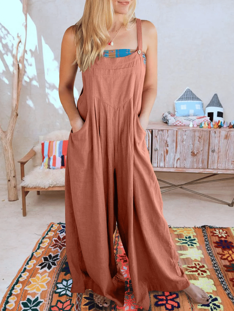 Giulena - Sleeveless Jumpsuit with Wide Legs