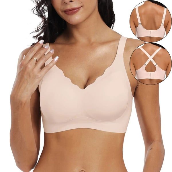 Fiorella -Seamless Scalloped Push-Up Bra