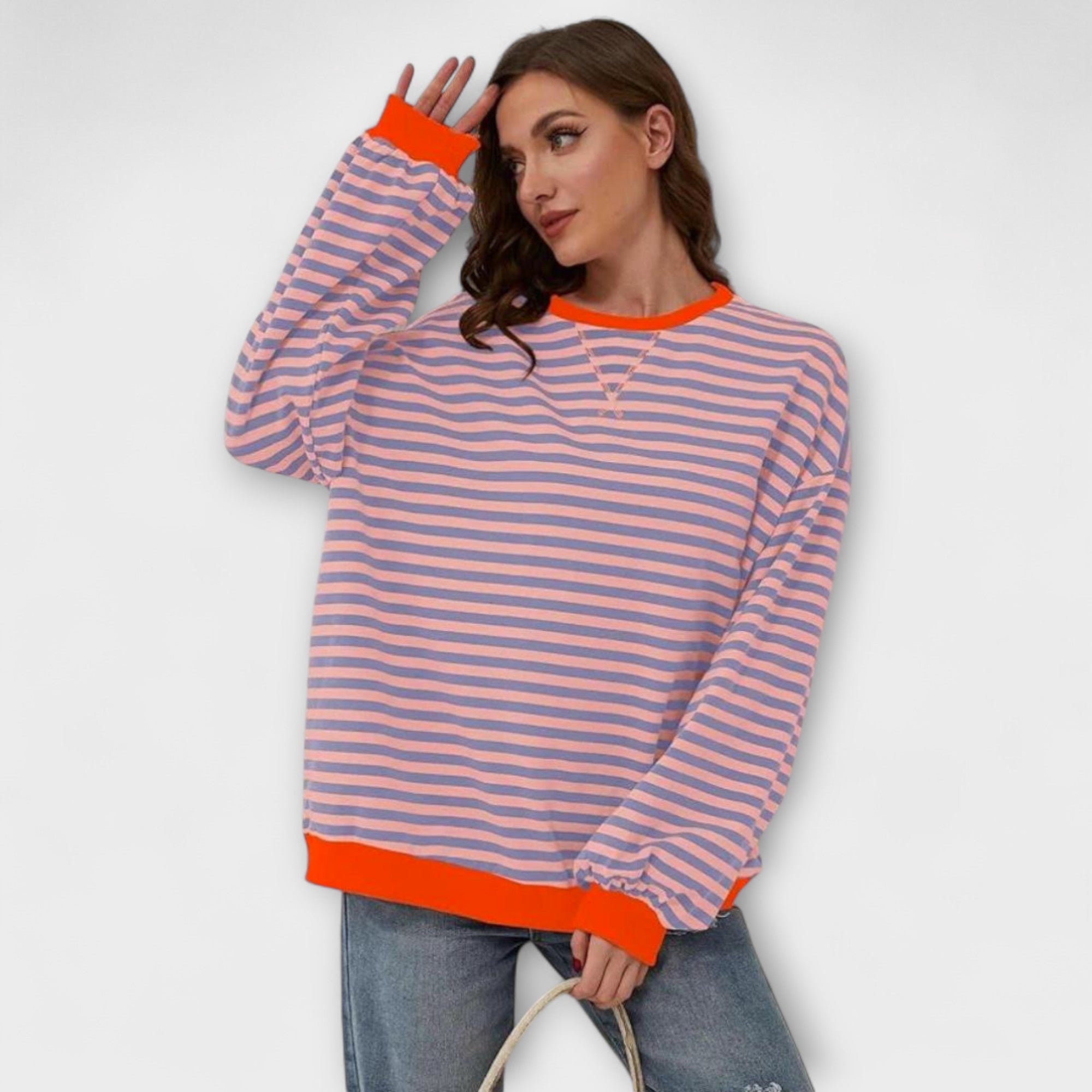 Janelisse™ - Striped Oversized Sweater