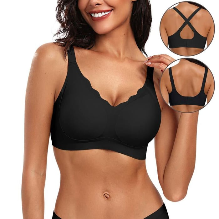 Fiorella -Seamless Scalloped Push-Up Bra
