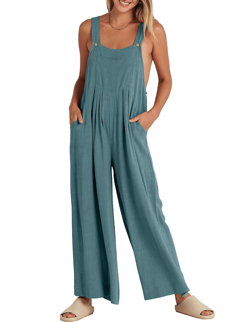 Giulena - Sleeveless Jumpsuit with Wide Legs