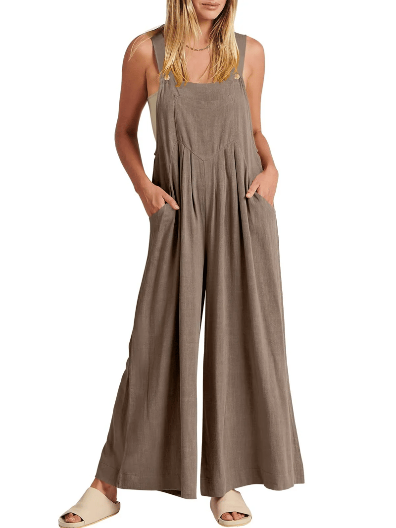 Giulena - Sleeveless Jumpsuit with Wide Legs
