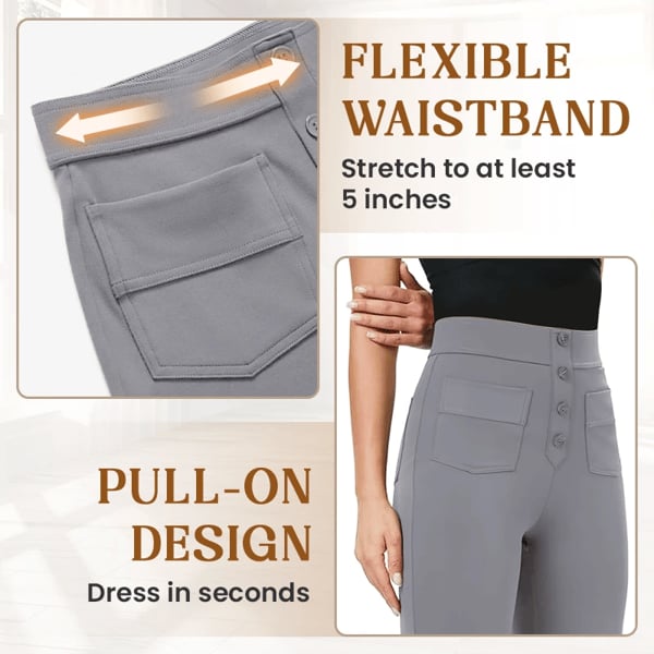 Nara - High elasticity - High-waisted casual pants with straight leg