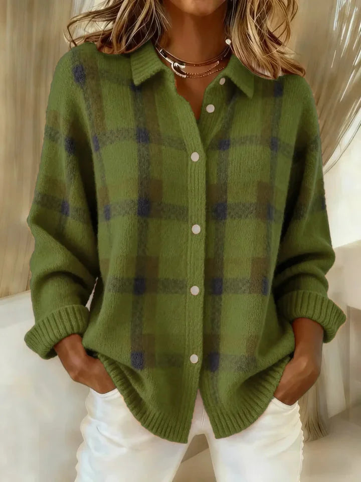 Brinovelle - Chic Checked Cardigan