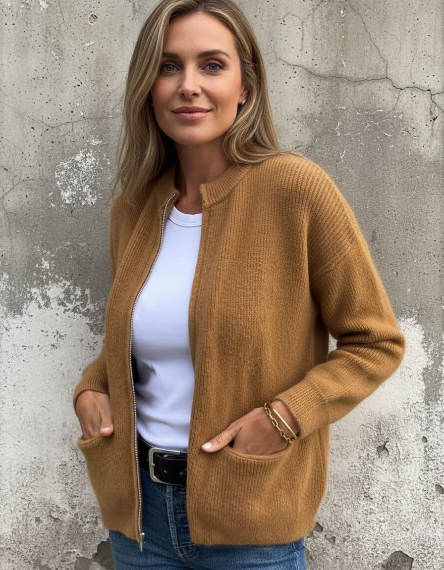 Faylora - Lightweight Knitted Casual Gilet for Autumn