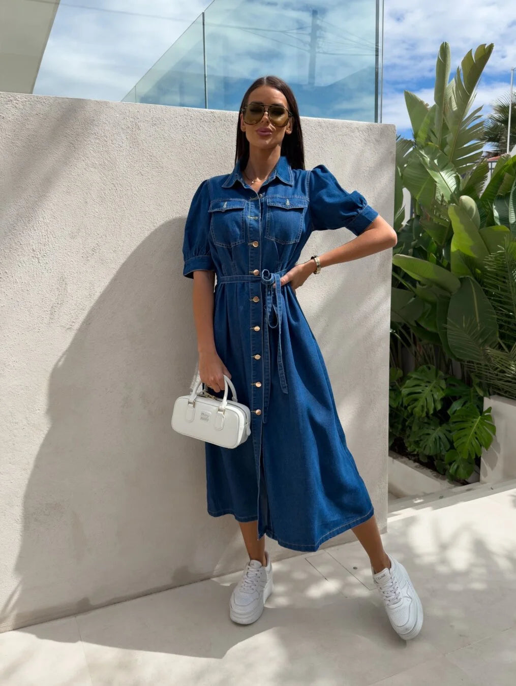 Daphne™ - Sunshine denim dress