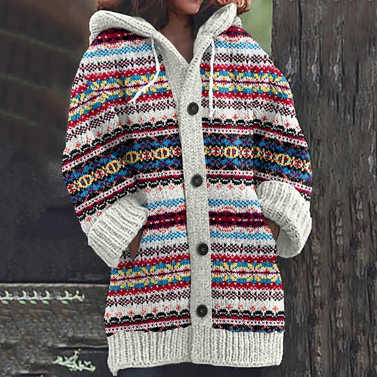 Angeline - Warm Knit Wool Coat