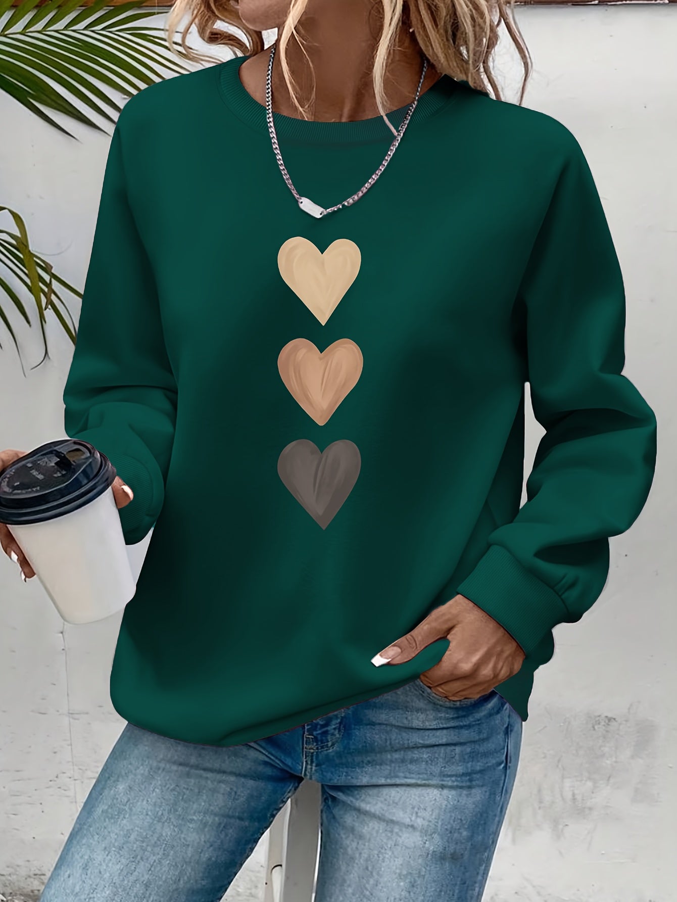 Belviera - Soft Sweater with Heart Pattern