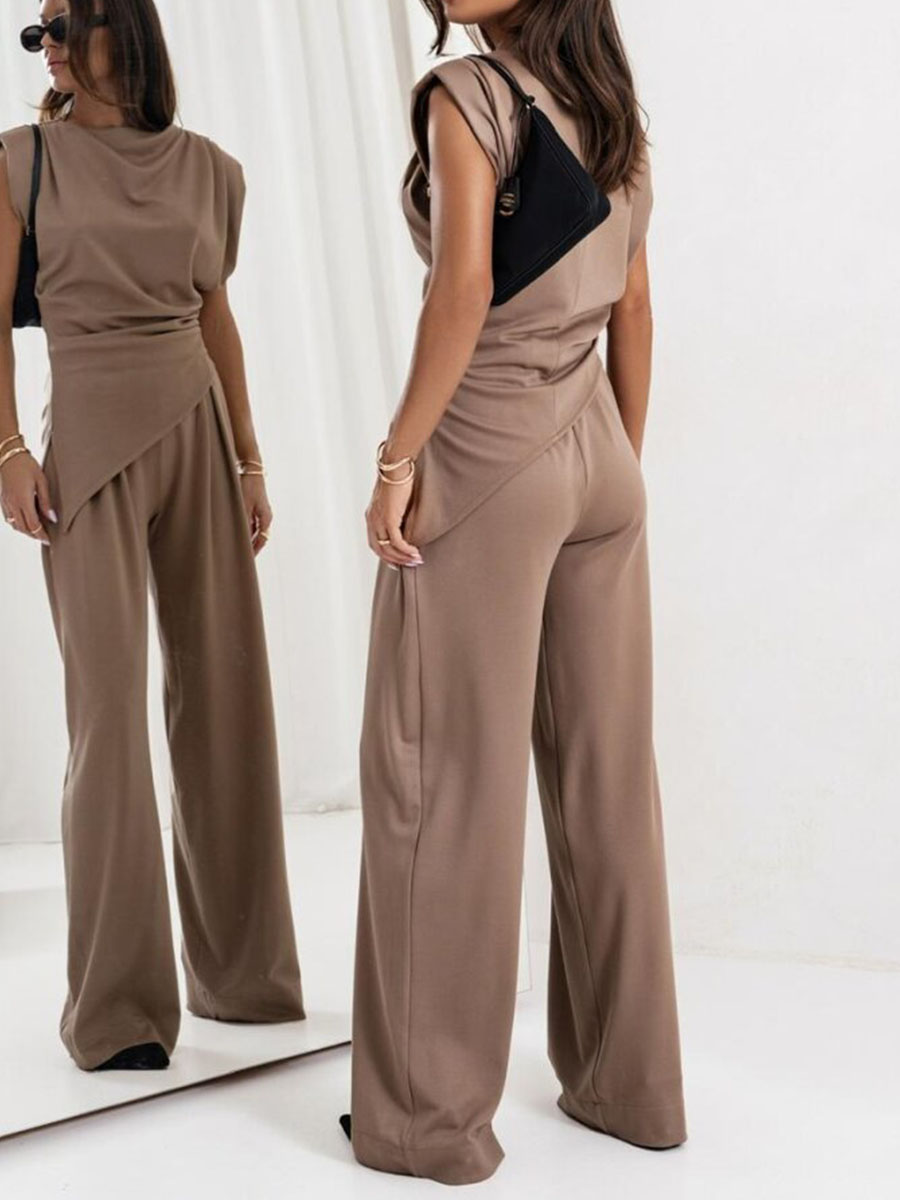 Faylira - Elegant sleeveless top and trousers set