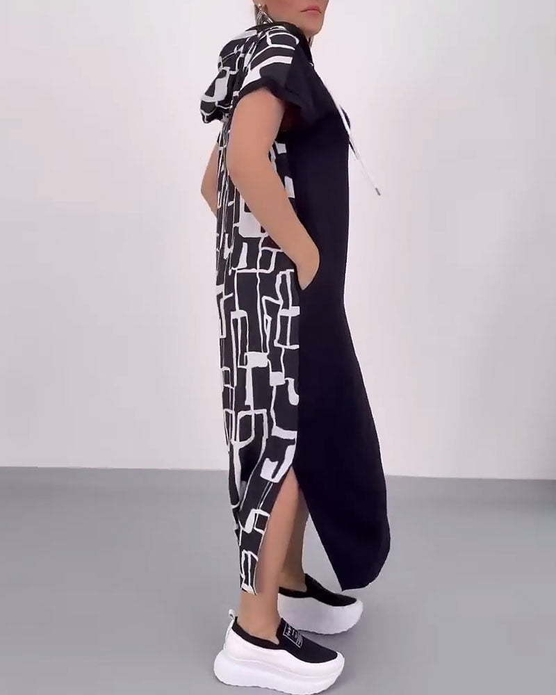 Ilana - Maxi Contrast Zipper Dress