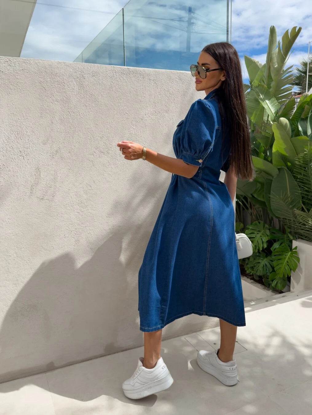 Daphne™ - Sunshine denim dress
