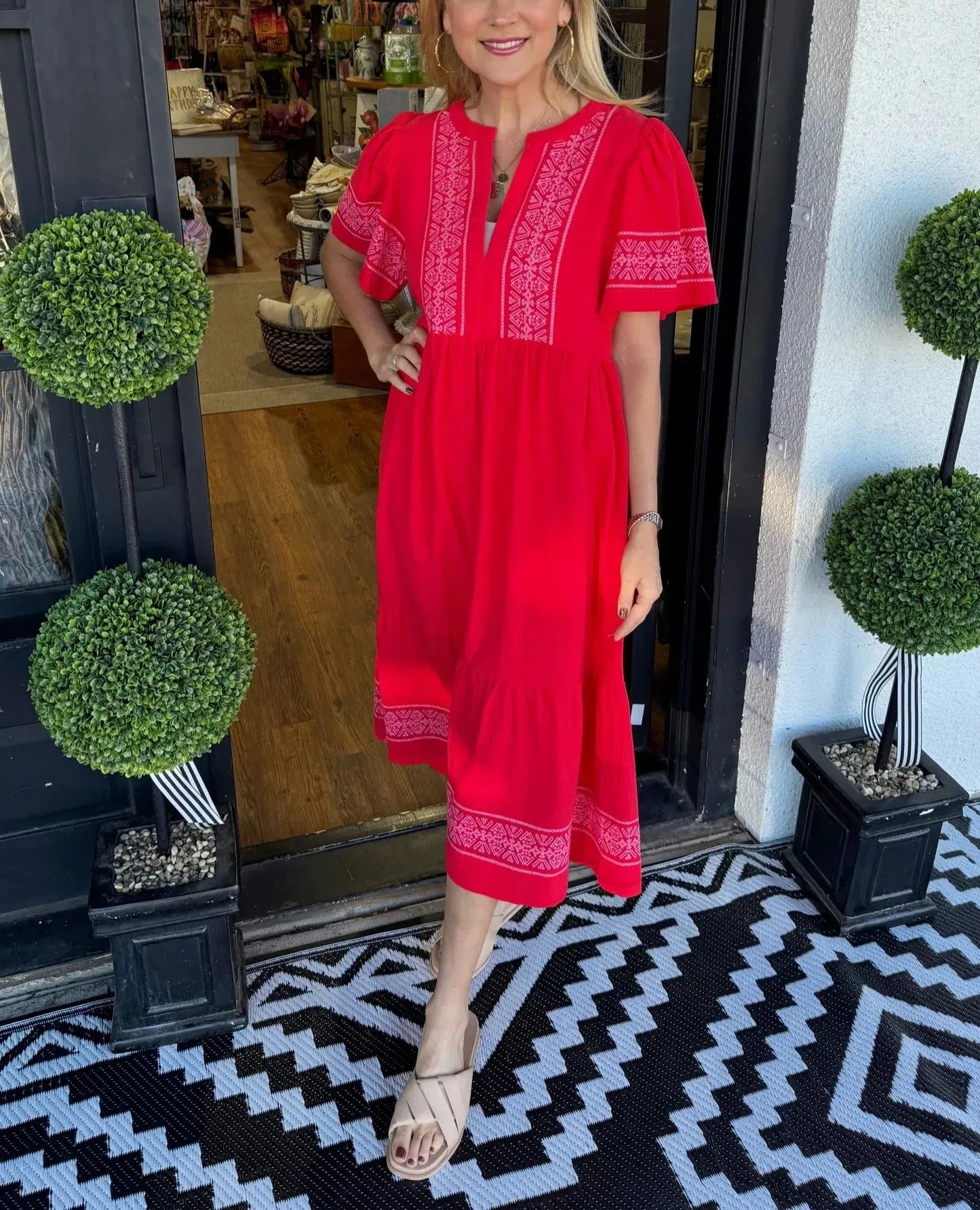 Noéa™ - gúna Bohemian V-mhuineál Maxi