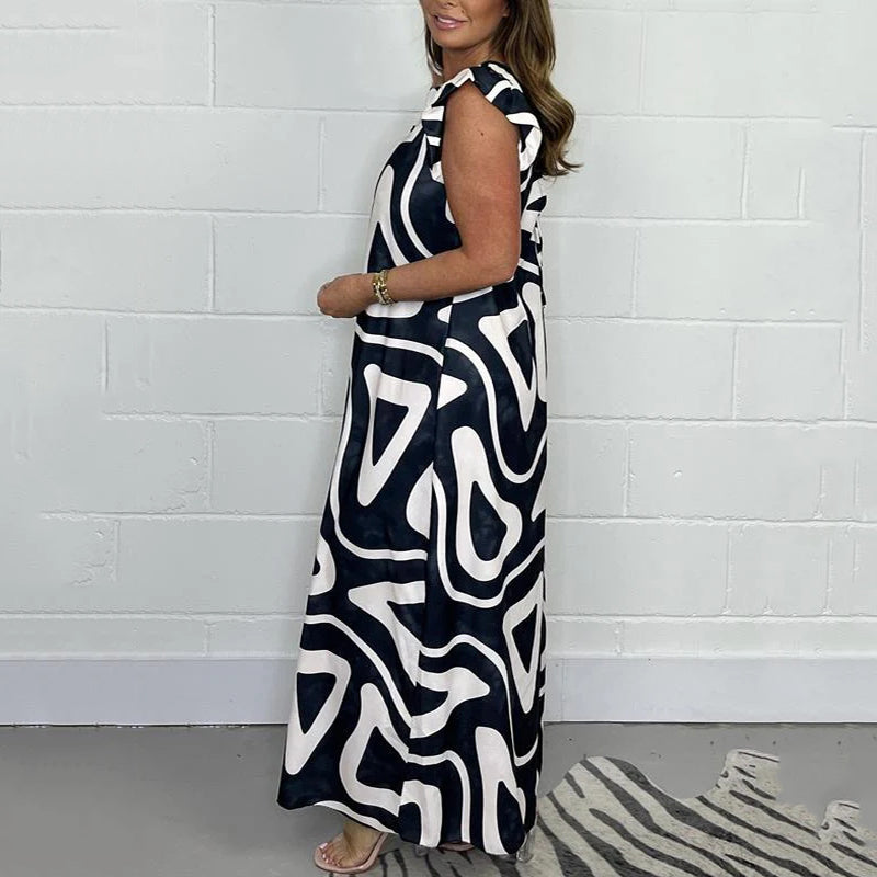 Adelinae™ Elegant Geometric Print Jumpsuit