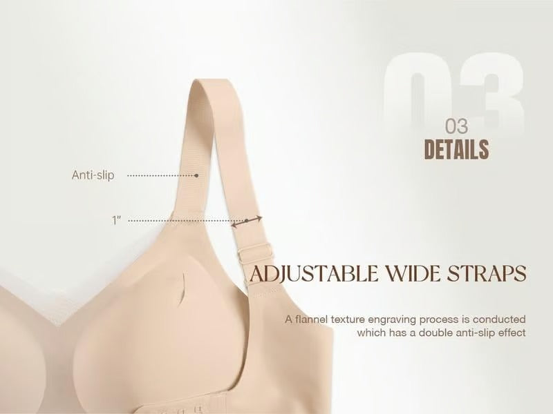 Kaelina - Women's wireless mesh cross-over V-neck bra