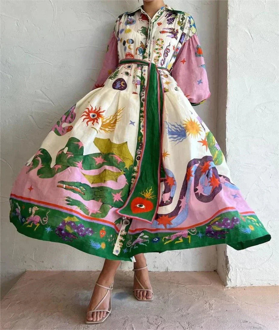 Sorel - Chic Dress with Bright and Colorful Patterns
